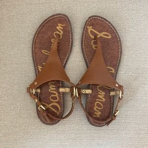 Sam Edelman Greta sandals; brown leather; size 6.5